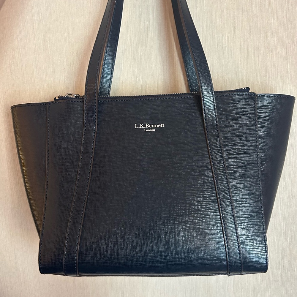 LK Bennett Navy Leather Purse Handbag